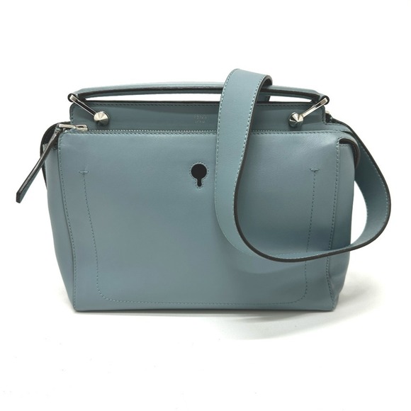 FENDI Blue Leather Shoulder Bag